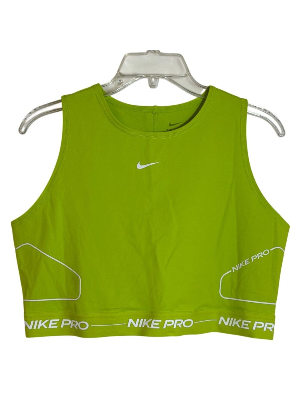 Nike Pro Dry Fit Tight Fit Lime Green Training Top